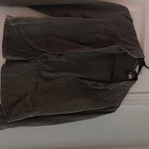 Olive Green Button-Up Jacket